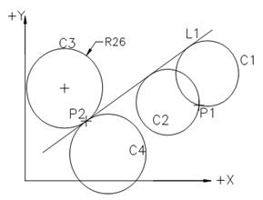 1177_By a Tangential Line, a Point on the Circumference and Radius.png