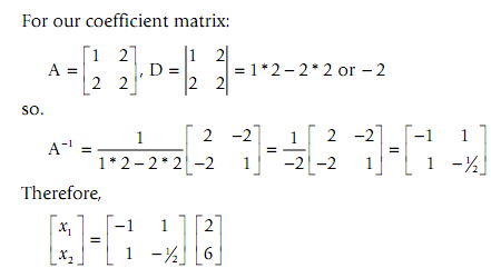 Inverse of square matrix, Inverse of square matrix: The inverse is ...