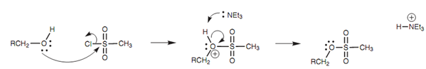 94_Mechanism for the formation of a mesylate.png